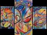 Creation Story-triptych 48"x56"_$5000.00