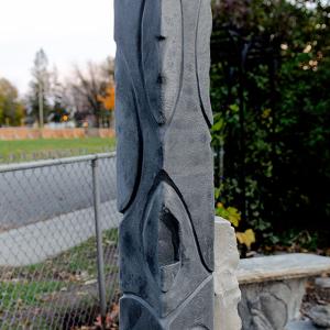 Nov 2020_stone totem detail Wilcock-Gold Residence, Ottawa