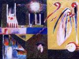 TRADE TOWERS & GOLDEN GODS 2001 32"X28"
