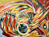 WISE MEN WALKING ON THE BEACH  2014  30"x40" acrylic on canvas