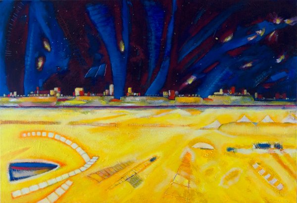 2009-"Struggles in a night sky' 54x42 