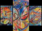 Creation Story-triptych 48"x56"