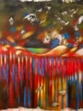Sounds of the ground 26"x26"  acrylic on canvas 2026 