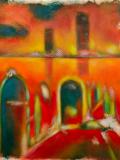 Door to the river (casa de Lucrezia) 2026_26"x26" acrylic on canvas 